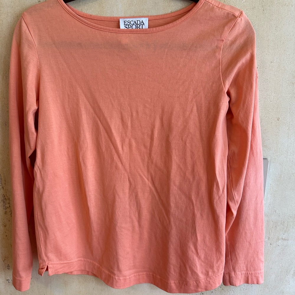 Escada Sport Peach Long Sleeve Top